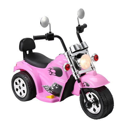 Rigo Kids Ride On Car Motorcycle Motorbike Electric Toys Horn Music 6V Pink