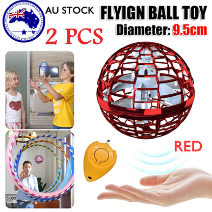 2pcs RED Flying Ball Mini Hand UFO Toys Drone Helicopter Hover Quadcopter Kids Toys Gifts