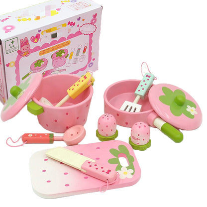 11 Pieces Kids Wooden Kitchen Set