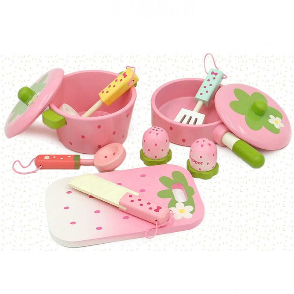 11 Pieces Kids Wooden Kitchen Set