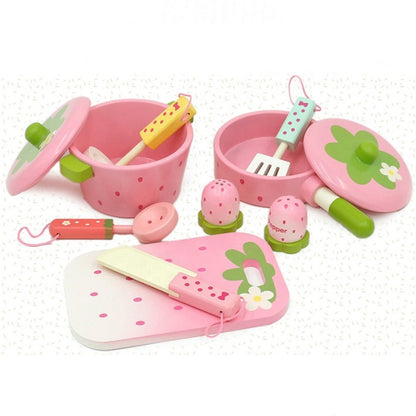 11 Pieces Kids Wooden Kitchen Set