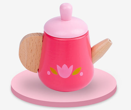 Kids Wooden Kitchen Tea Set Pretend Play